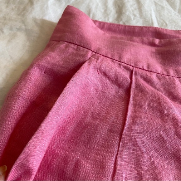 Vintage Theory Linen Bright Pink Shorts - Picture 3 of 8